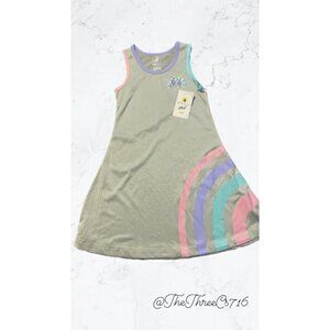 Girls Youth Body Glove Dress Size 8 Grey Pink Purple NWT